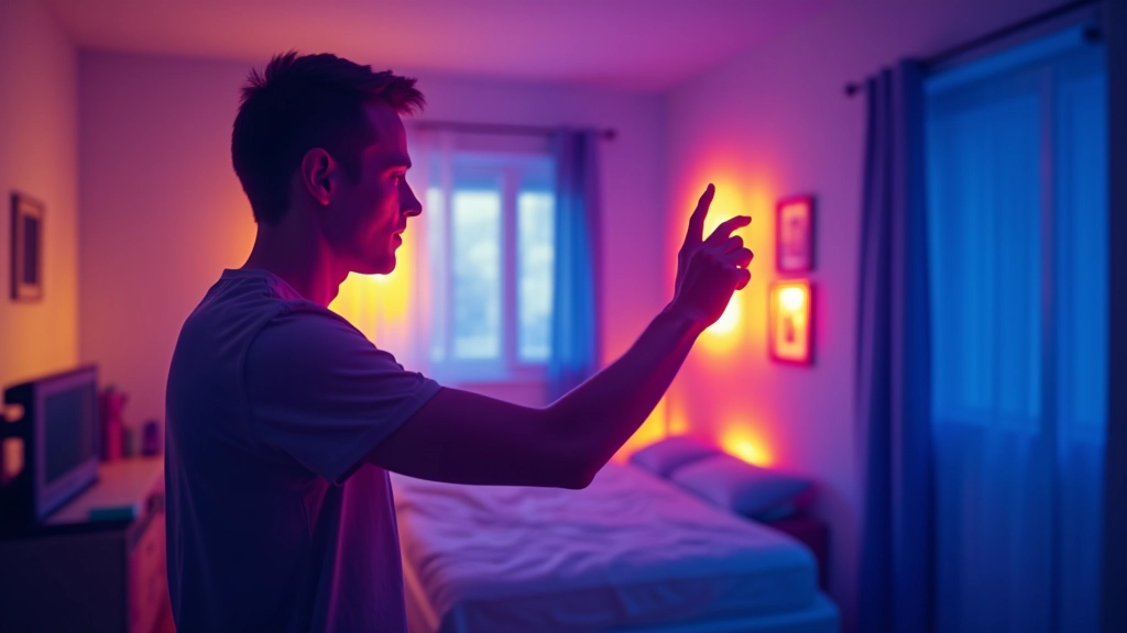 Thermal imaging of a home showing temperature variations across different rooms and areas